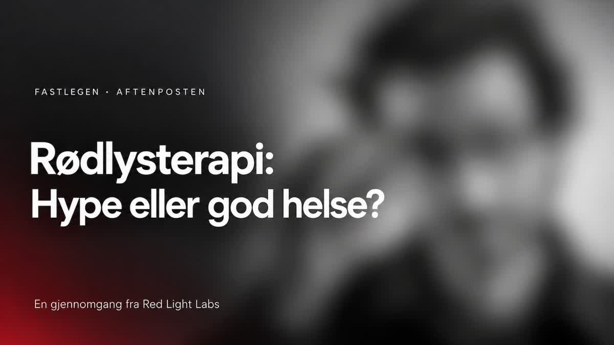 Episoden Rødlysterapi: Hype eller god helse? fra Fastlegen, omtalt av Red Light Labs.