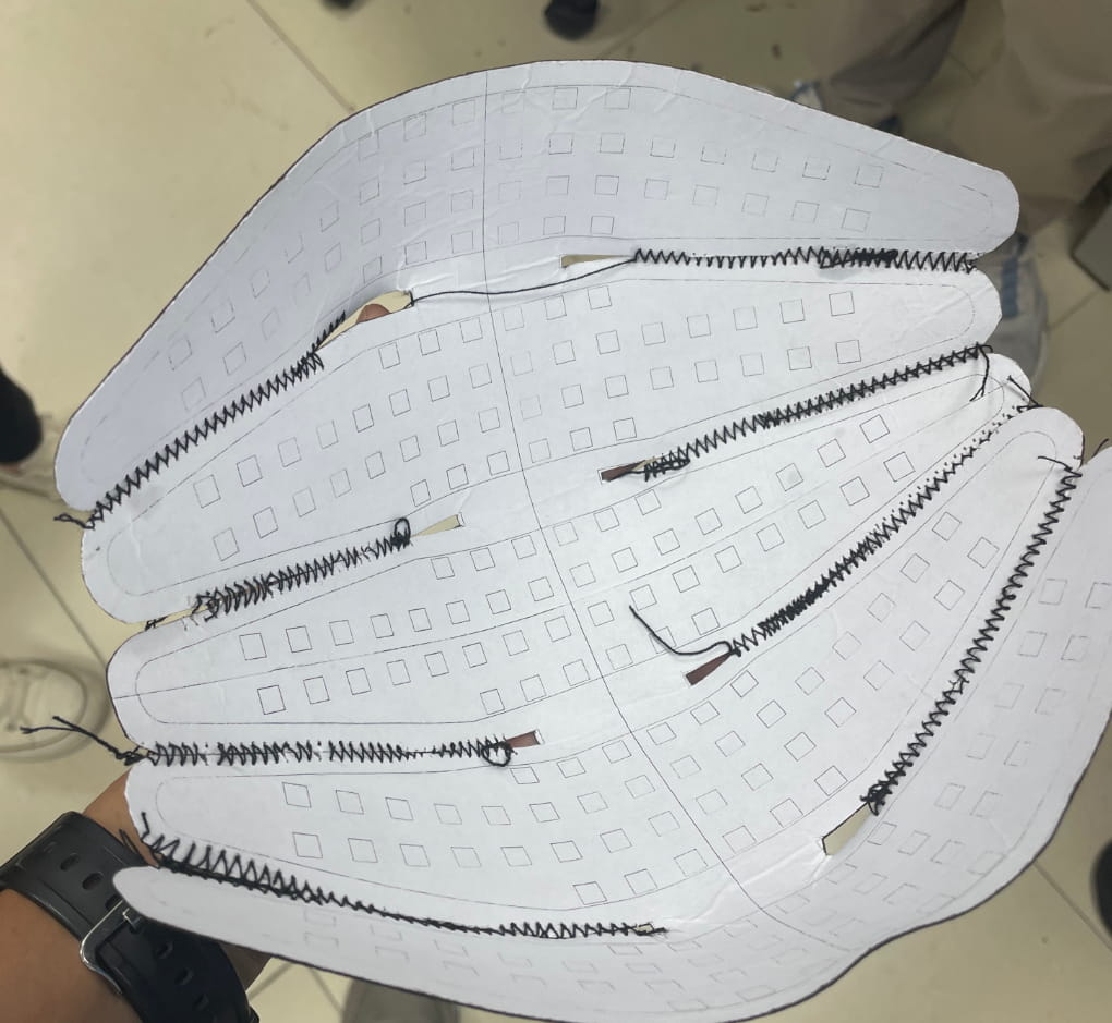 Paper prototype of LED cap